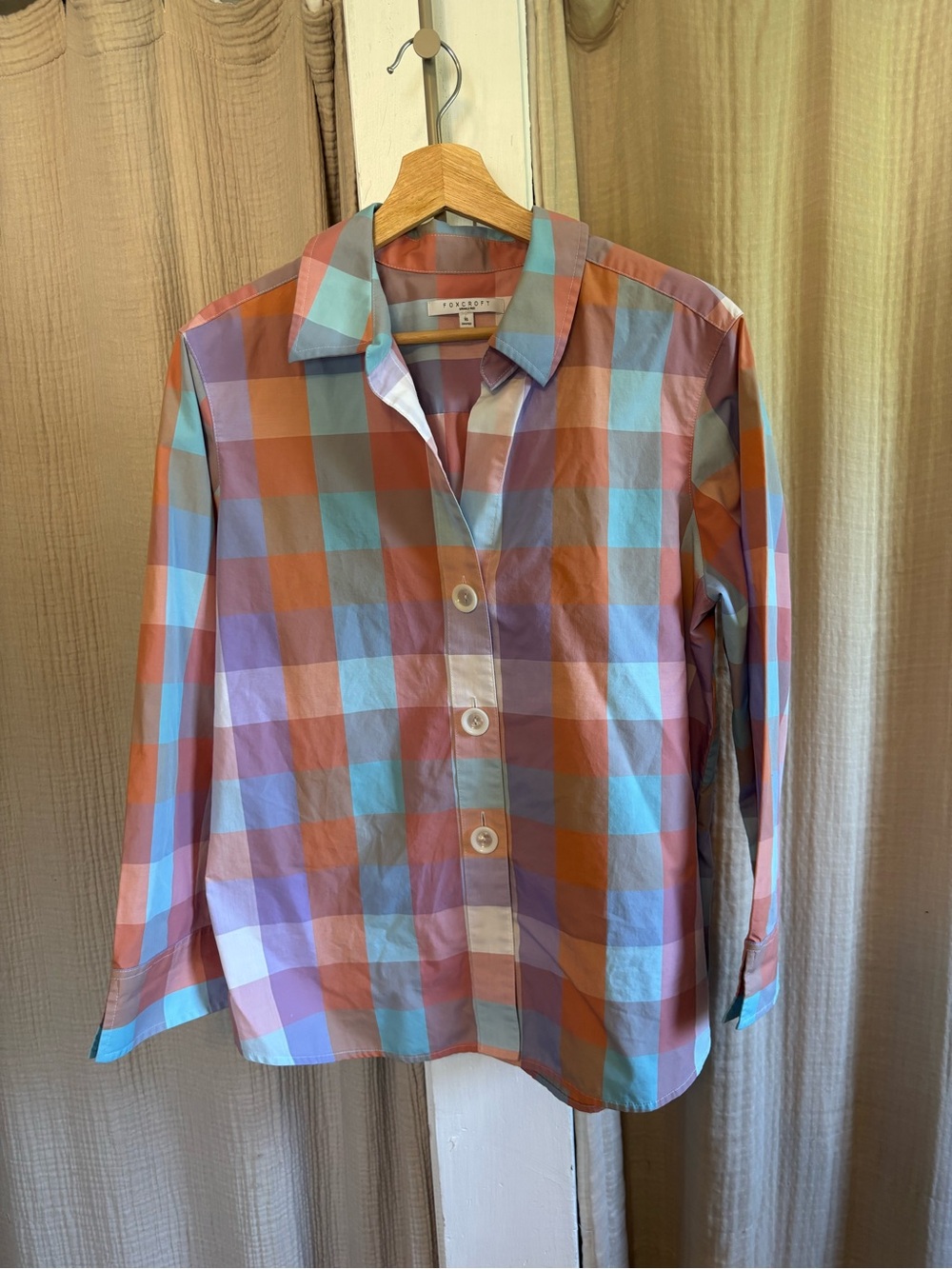 Foxcroft Plaid Button Up- 16